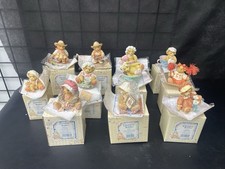 CHERISHED TEDDIES LOT OF 10, Complete In Boxes, Winter / Snow Themed, NEW