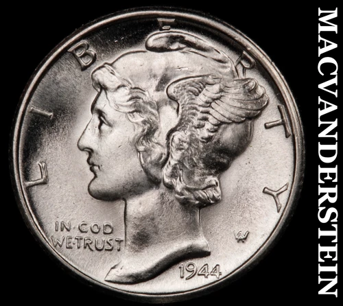 1944-D Mercury Dime - Super Choice Gem Brilliant Uncirculated  Lustrous  #G6977