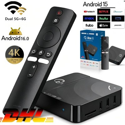 Android 14 15 16 Smart TV BOX WIFI6 8GB Netzwerk Media Player Quad Core