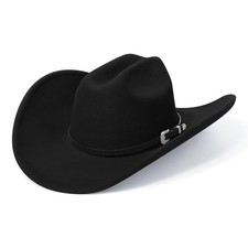 Cowboy Hats for Women and Men with Wide Brim Felt Western Hats for Cowgirls a...