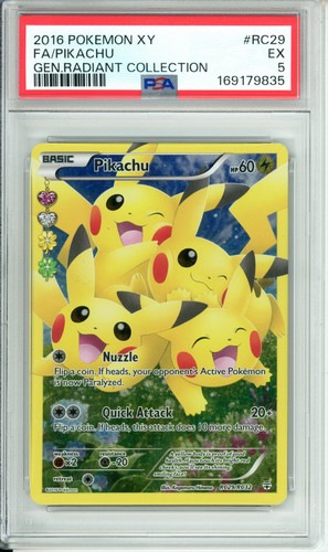 Pikachu graded PSA 5 for sale on eBay
