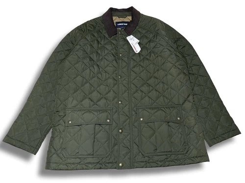 NWT! Lands End Quilted Jacket Mens XL Green Primaloft Corduroy Collar Chore Coat video thumbnail