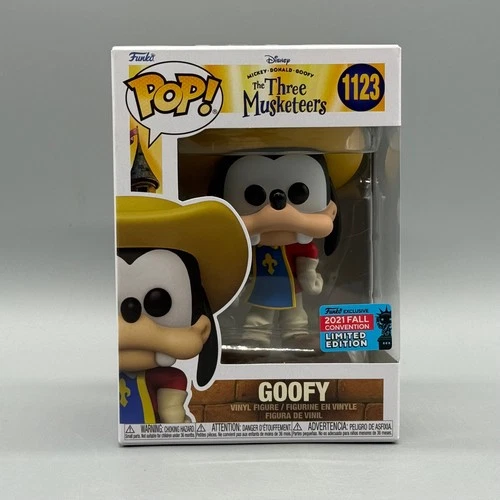 Funko Pop! Disney #1123 Goofy Three Musketeers 2021 NYCC Exclusive w/ Protector