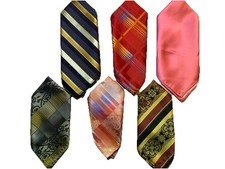 Lot of 6 Polyester Pocket Squares Men's Accessories Colorful Formal Wear