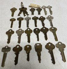 Vintage Keys Different Makers & Types For Doors, Locks, Steam Trunk Lot Of 26