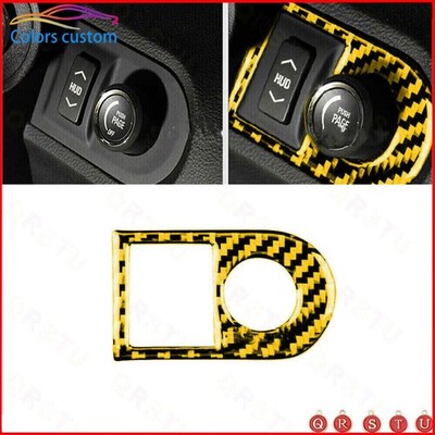 For Chevrolet Camaro 2010-15 Gold Car HUD Cover Panel Trim Interior Carbon Fiber