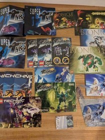 Lot Of VTG Lego Technic Throwbots & Bionicle Instruction Manuals and Inserts