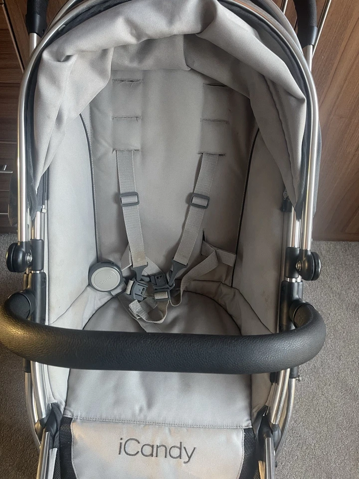 iCandy Peach Black and Beige Pushchair Stroller - Image 2 of 4