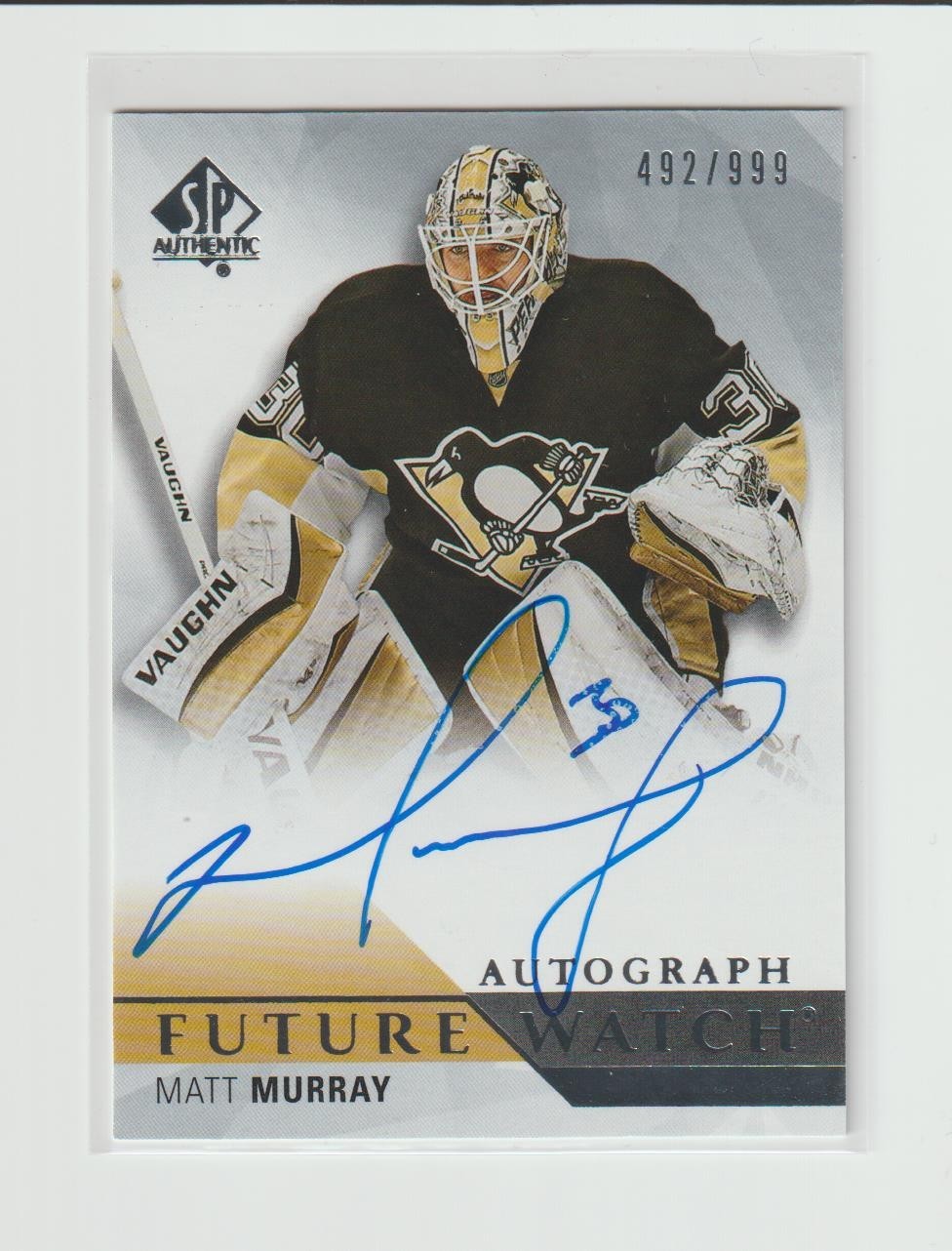 Matt Murray 15-16 SP Authentic Future Watch RC Auto #492/999