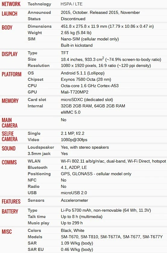 Samsung Galaxy View 18.9 SM-T670 - like new, barely used - Image 4 of 4