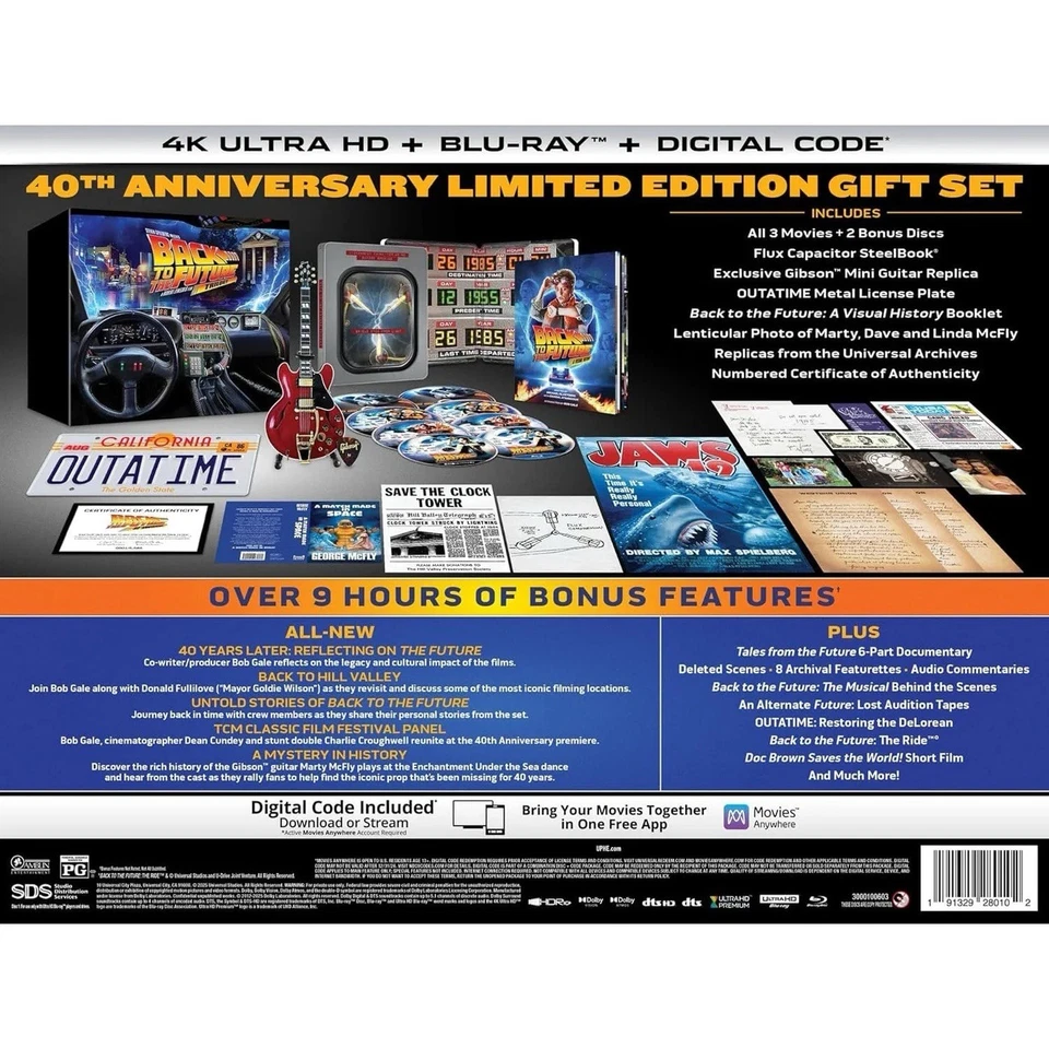 Back to the Future 40th Anniversary 4K Trilogy Amazon Steelbook Giftset PRISTINE - Image 3 of 4