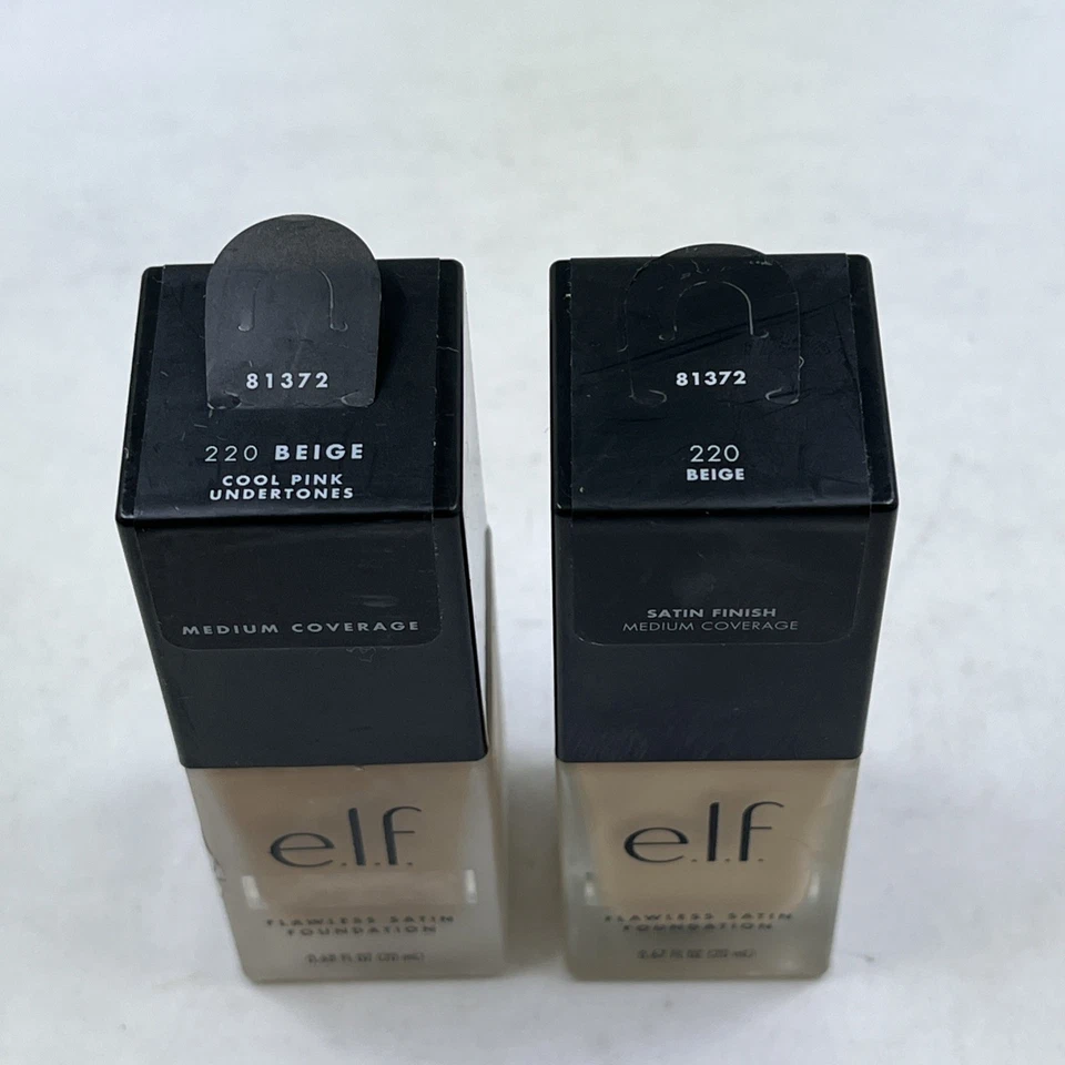 ELF Flawless Satin Foundation 220 Beige 0.68 oz. New Lot Of 2 - Image 4 of 4