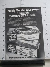 magazine ad 1977 MARKLIN toy train locomotive engine starter gift set Europe