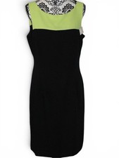 SALE! Connected Apparel Dress Green Black Color Block Size 14 NWT's