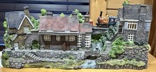 Large Lighted English Village Train Scene Dio...