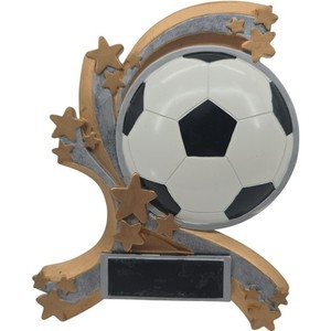 Soccer Ball Gold Star Resin Trophy