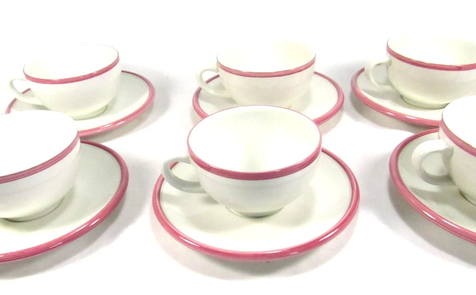 Vajilla de cerámica Kristina 6 tazas de té 6 platillos Foto 3 de 4