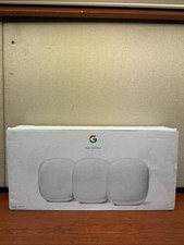 Google Nest Wifi Pro 6E 2 Port Wireless Mesh Router - Pack of 3 - Snow -...
