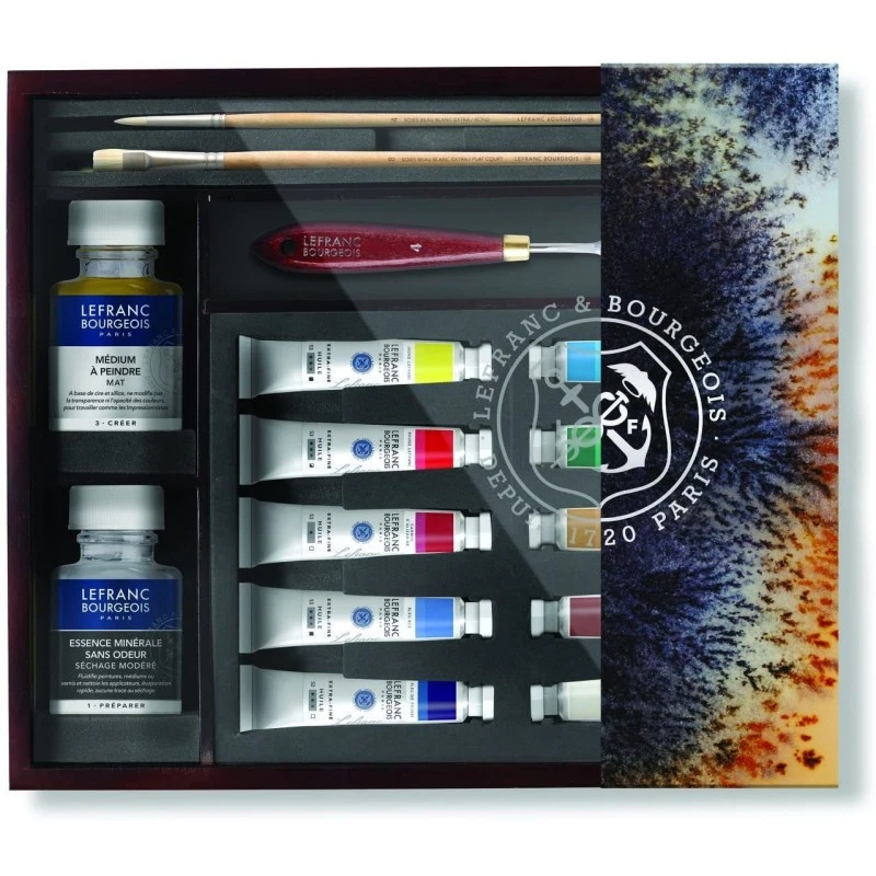 Peinture à l'huile extra-fine LeFranc Bourgeois coffret bois les impressionniste - Photo 1/2