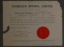 Petroleum Options, Limited 19.. 10 Shares preference