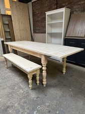 Extendable Rustic Shabby Chic Dining Table 8-10seater 6 foot x 3 foot With Bench