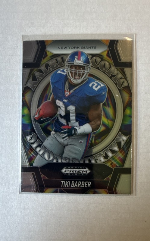 2025 Panini Prizm Black - Kaleidoscopic Tiki Barber #22 Silver Prizm
