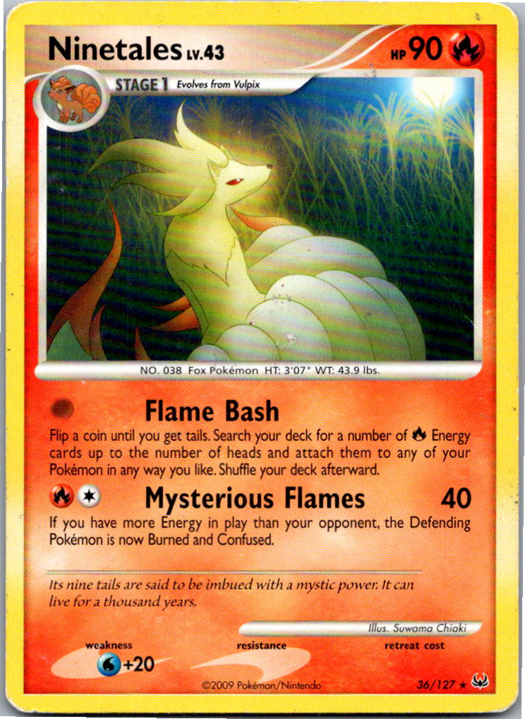 Ninetales Rare Platinum 36/127 NM