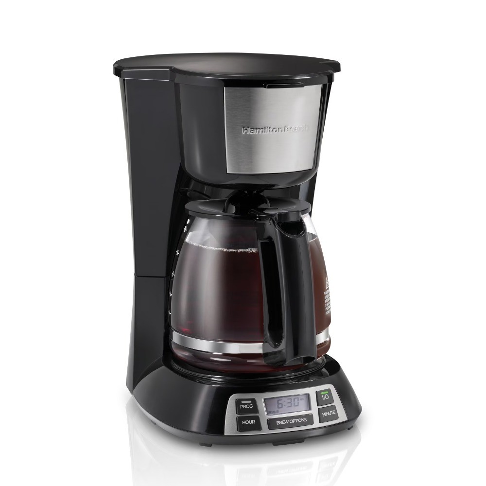 Machine With Glass Coffee Pot, Black