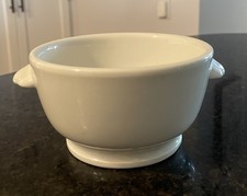Pillivuyt Classic White French Onion Soup Bowl Porcelain 5" Made In France