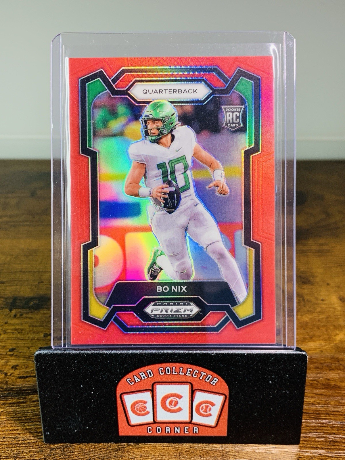 2024 Panini Prizm Draft Picks Bo Nix RC Red Rookie 286/299 Ducks Broncos