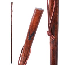 55 in Rustic Wood Walking Stick, Traditional Style Handle, for Men  Women