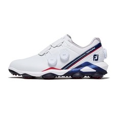 FootJoy Golf Shoes Tour Alpha Triple Boa Men's White/Navy/Red 3E US 9