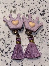 Crown Earrings for, toddlers, little girls,teens women clip on cute and stylish