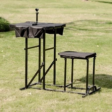 Foldable Shooting Bench Height Adjustable Shooting Table with Padded Seat