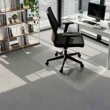 Foldable Carpet Chair Mat 48x30 Inch, Durable PVC Floor Guard for Desk Chairs