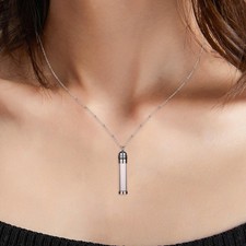 Ciondolo cilindrico Cremazione Urna Collana Porta profumo Gioielli
