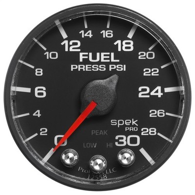 AutoMeter P316328 Spek-Pro Fuel Pressure Gauge 0-30 PSI 2-1/16 in. Black Univers
