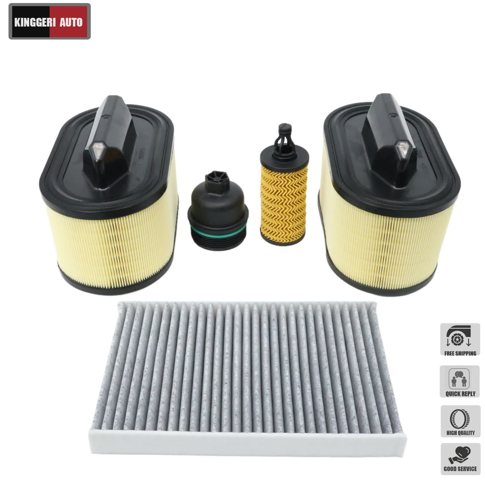 Air Oil Filter Set 311401 For 14-23 Maserati Ghibli Levante Quattroporte W/ Cap