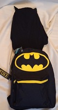 *NUEVO* DC Comics Batman Logo Mochila con Capucha Nueva con Etiquetas Warner Bros.