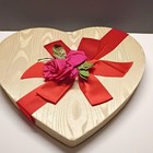 Barricini New York N.Y. Vintage Heart-Shaped Candy Box Beige Red Ribbon — photo 1