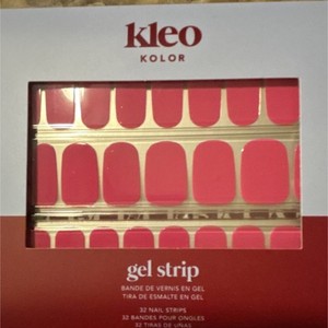 Kleo Kolor Gel Nail Polish Strips Raspberry Kiss Shiny 32 Nail Strips