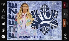 Charlotte Flair - Glacial Dark Blue Relic Iconic - Topps Slam WWE Freeze 25