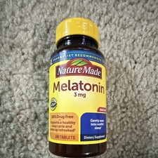 Nature Made Melatonin 3mg 240 Tablets Sleep Support Gluten Free No Preservatives