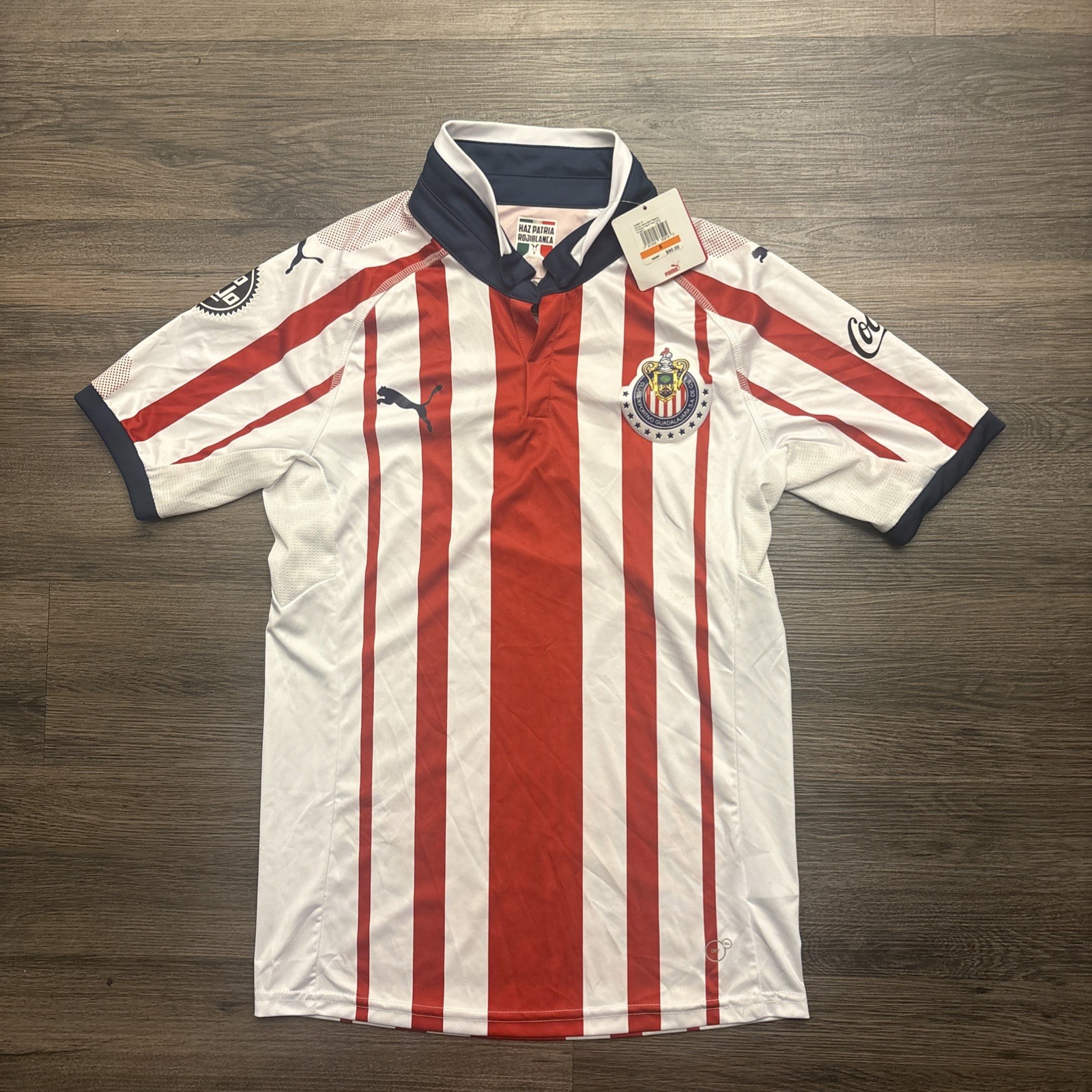 Puma CHIVAS GUADALAJARA 2018/2019 Home Stadium Soccer Jersey SZ S NWT 18x28