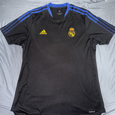 adidas Real Madrid AEROREADY Soccer Jersey XL Black Blue Gold