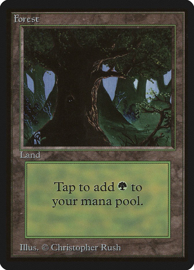 MTG  Forest (C)  - Beta #302