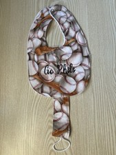 BibbitySnaps Handmade Baby Bib and Pacifier Clip Set Philadelphia Phillies 