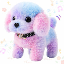 Walking Puppy Stuffed Animal Interactive Rainbow Dog Barking Tail Wagging Head N