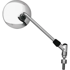 Emgo Universal Euro-Style Mirror With 9" Stem - Round - Chrome - Left/Right |