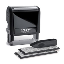 Trodat 4912 Self Inking DIY 4 line Custom Rubber Stamp 3/4" x 1-7/8", Black